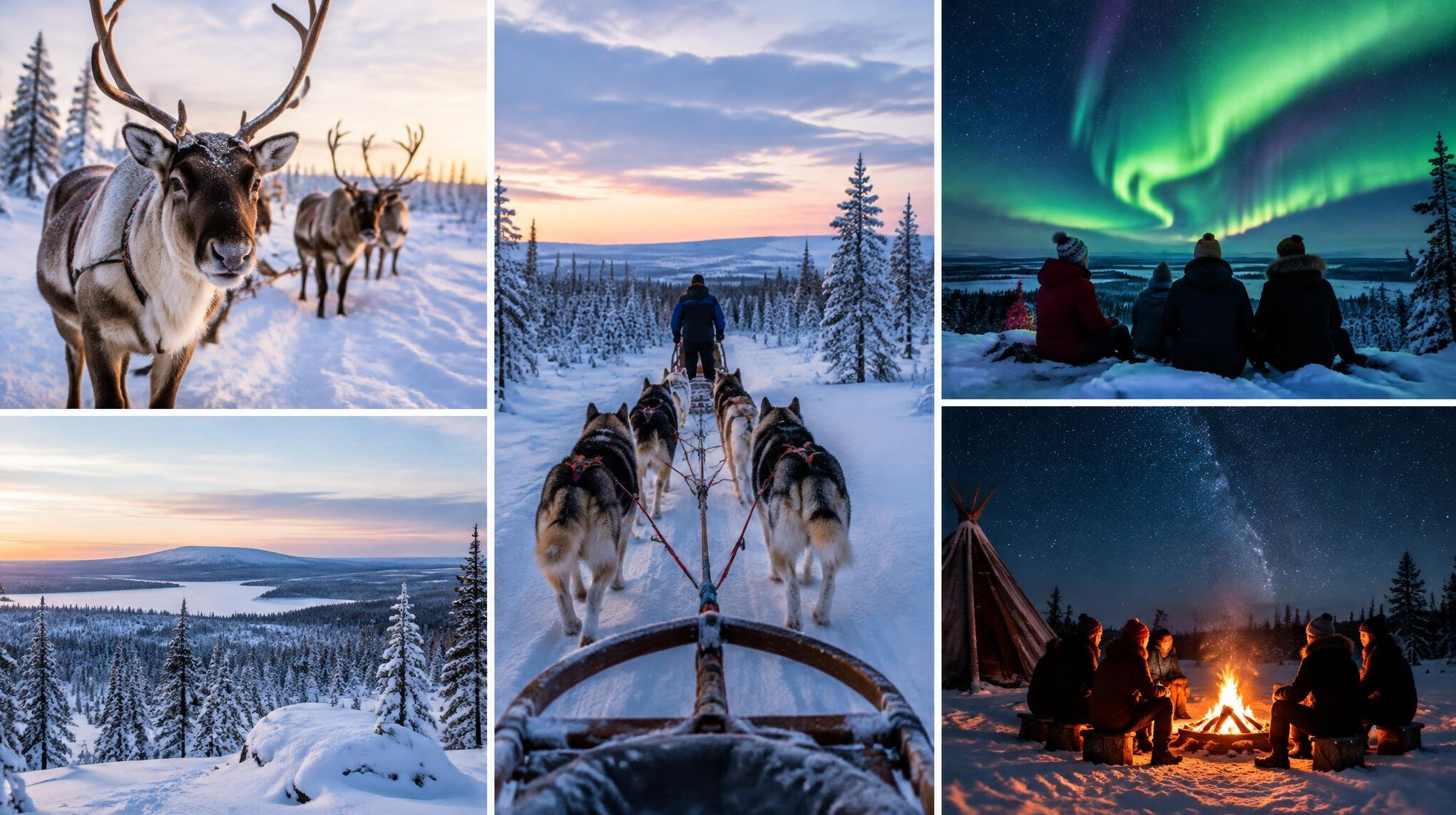 reindeer in snow