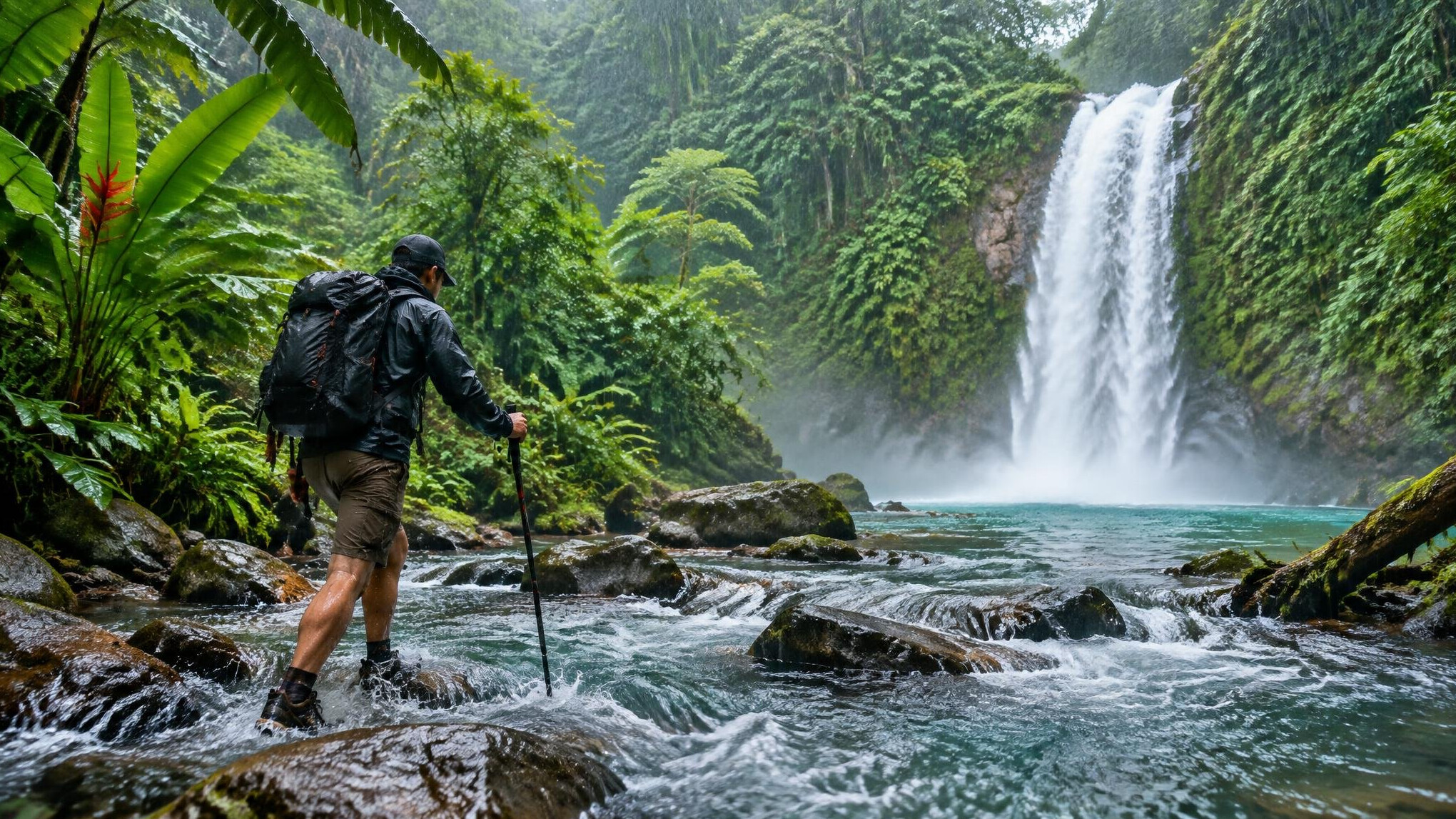 waterfall in jungle