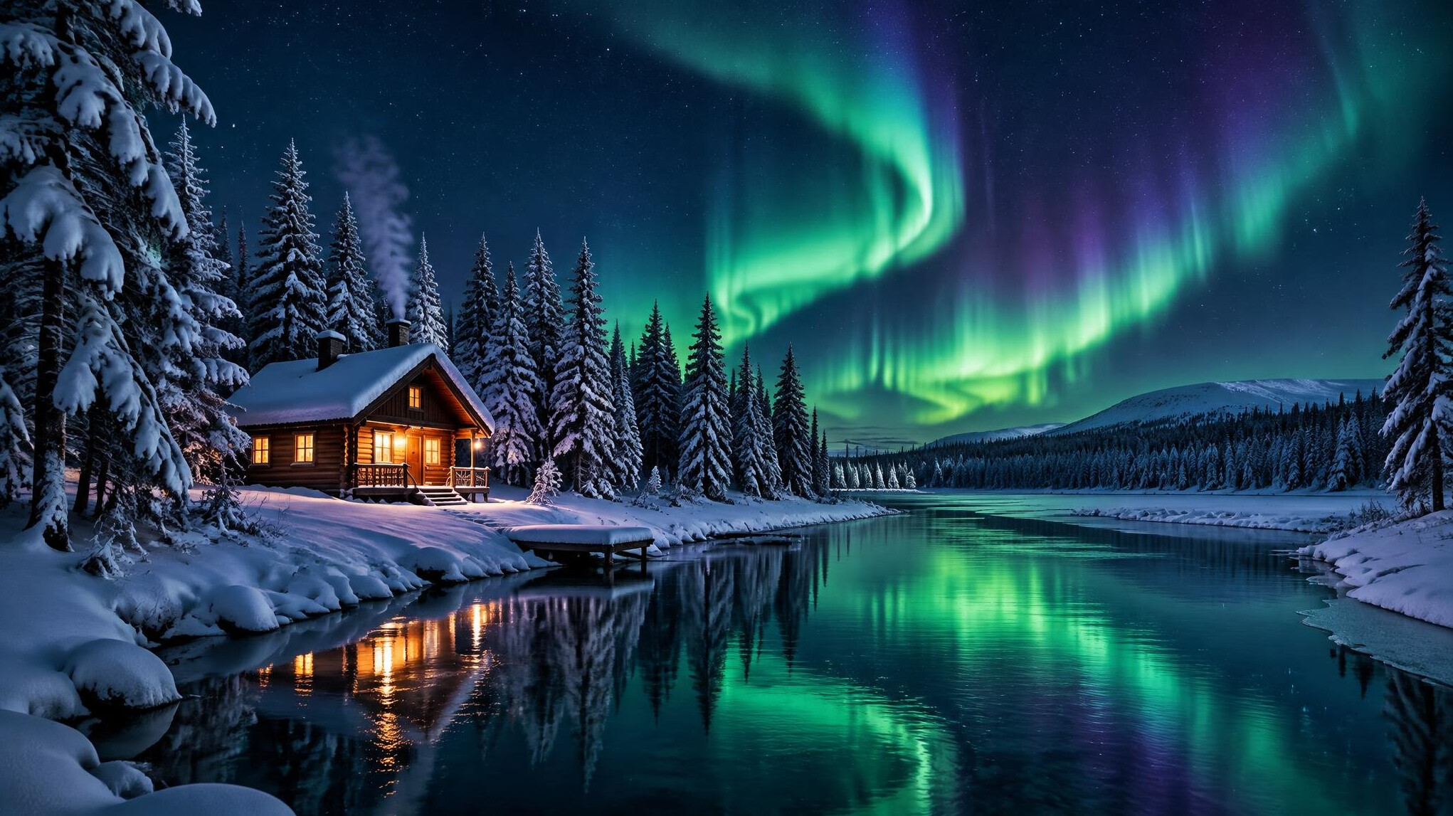 lapland winter forest